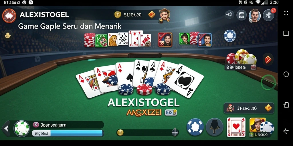 Tampilan gameplay seru ALEXISTOGEL saat bermain Gaple.