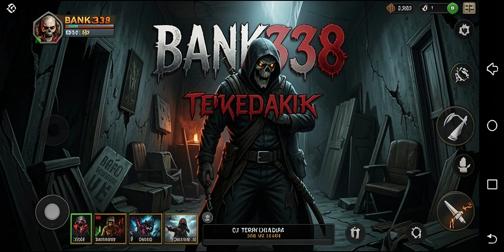 Tampilan gameplay BANK338 yang menegangkan dan menyeramkan.