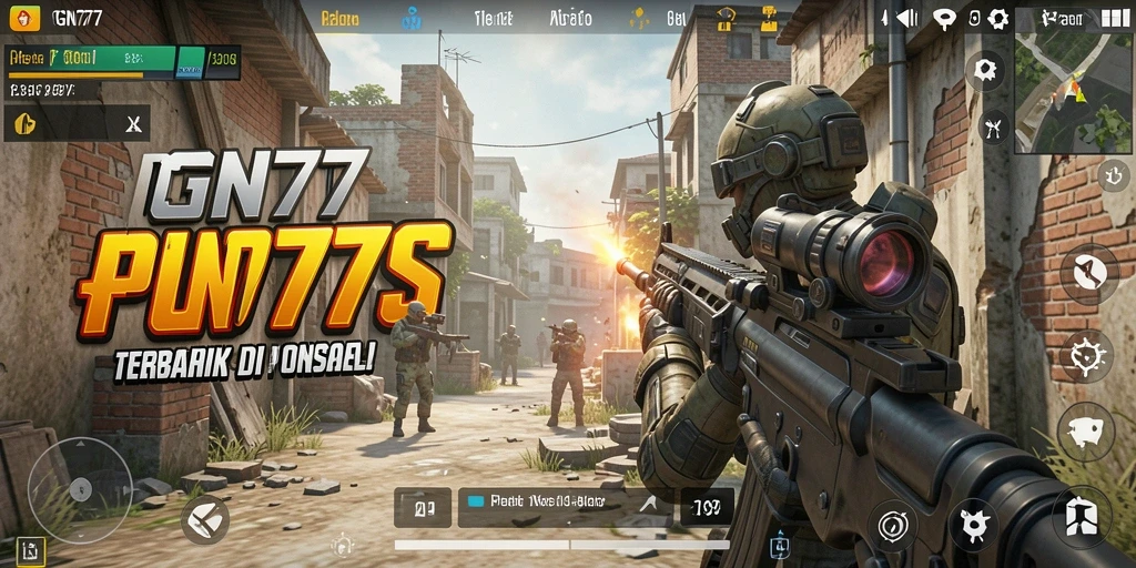 Screenshot gameplay menampilkan aksi menegangkan dalam pertempuran FPS.