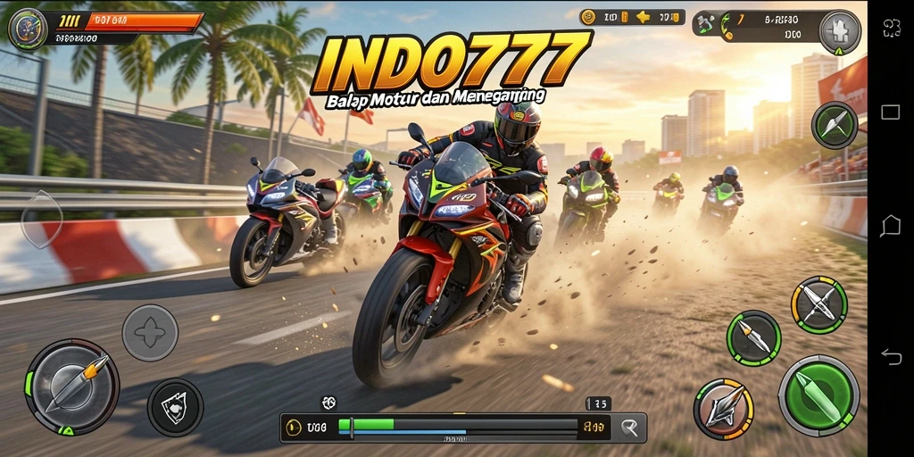 Gameplay balap motor seru dan penuh aksi di INDO777.