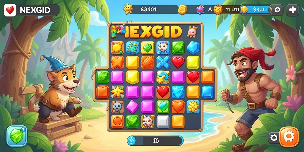 Gameplay seru dan menantang dari NEXGID dalam aksi Match-3.