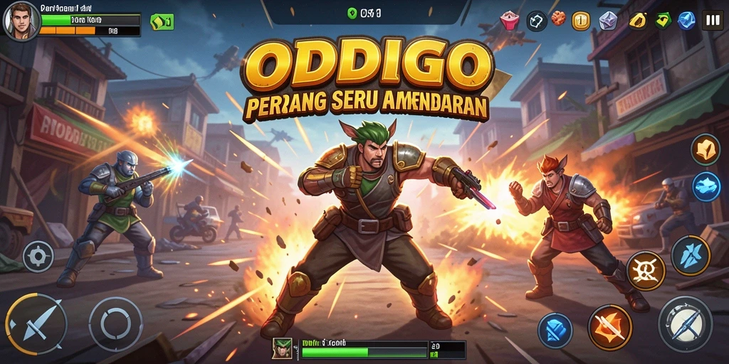 Gameplay ODDIGO menampilkan aksi seru dan pertarungan intens.