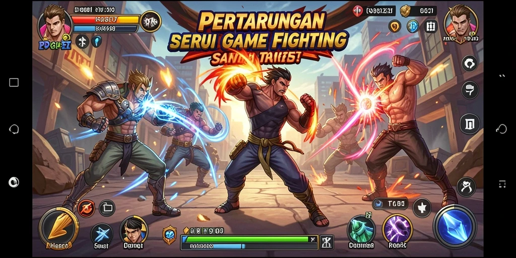 Screenshot PGBET menampilkan adu serangan pertarungan yang intens.
