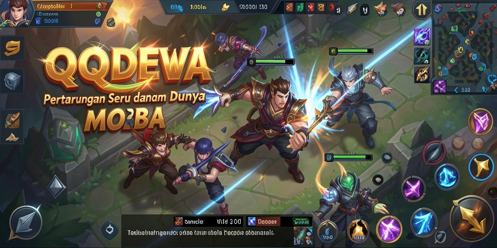 Tangkapan layar gameplay <strong>QQDEWA</strong> yang menampilkan pertempuran di arena.