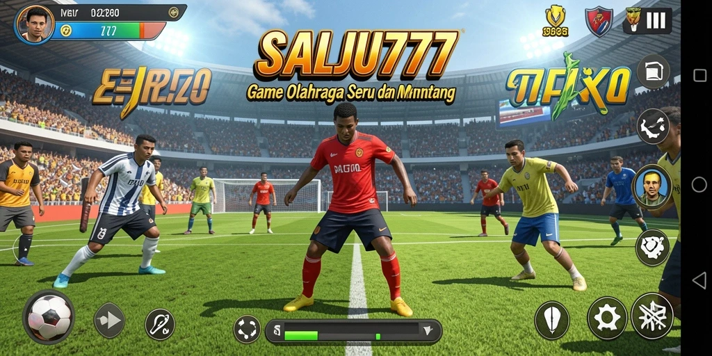 Tampilan gameplay SALJU777 yang seru dan menantang di arena olahraga.