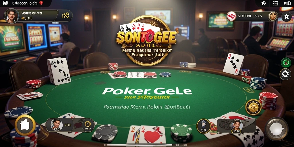 Tampilan gameplay Poker yang menarik dan mendebarkan di SONTOGEL.