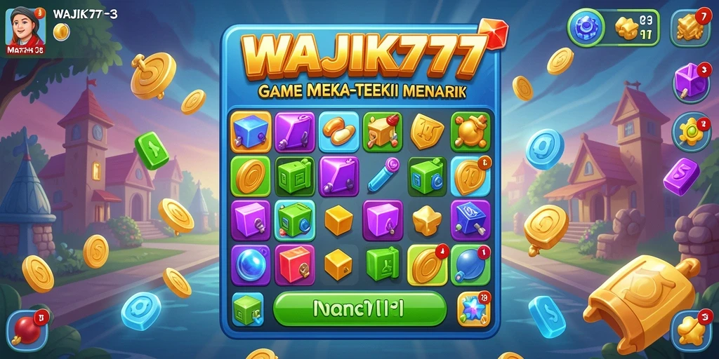 Screenshot gameplay WAJIK777 menampilkan level Match-3 yang menantang.
